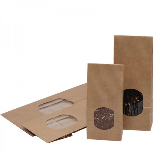 Paper bags Natural with window