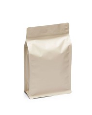 Matte beige bag with ZIP