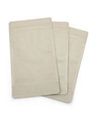 Matte beige bag with ZIP