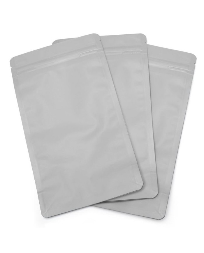 Matte grey bag with ZIP