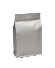 Grey matt bag with ZIP and valve