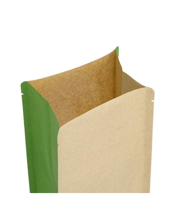 Kraft bag without Al layer with green side