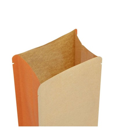 Kraft bag without Al layer with orange side