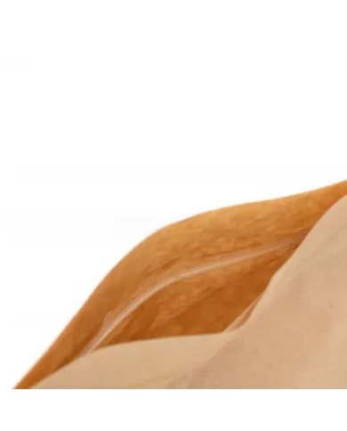 Block bottom bag brown with ZIP