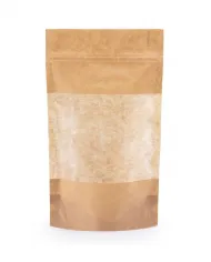 Doypack ZIP brown kraft with window