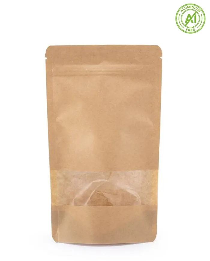 Doypack natural brown with window without Al