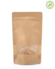 Doypack natural brown with window without Al