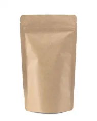 Doypack ZIP bag brown with valve and Al foil