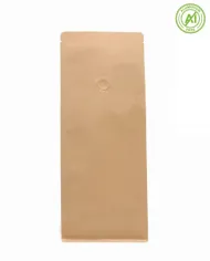 ZIP block bottom bags with valve