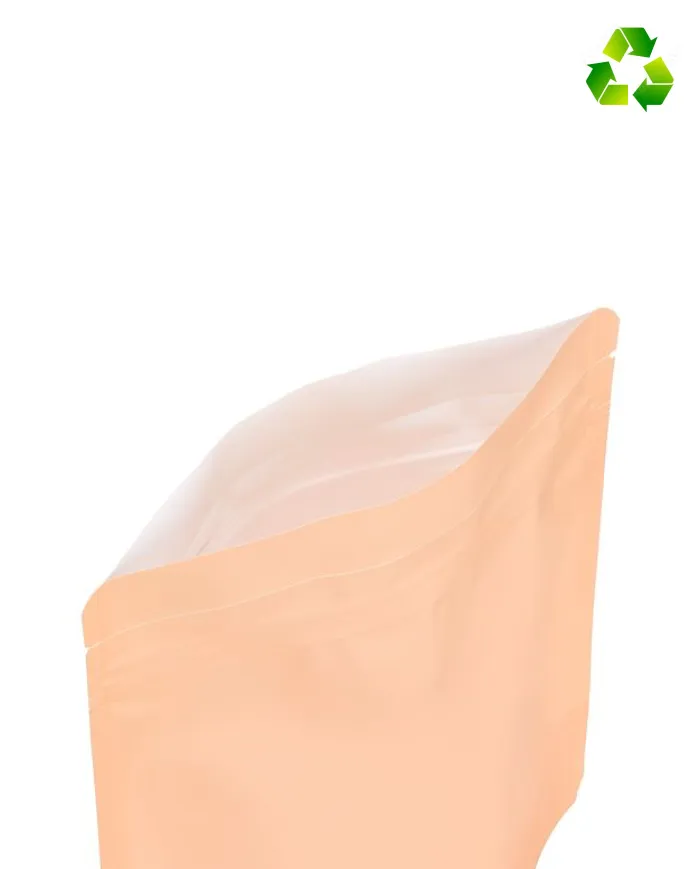 Doypack ZIP peach color with valve 250g