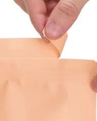 Doypack ZIP peach color with valve 250g