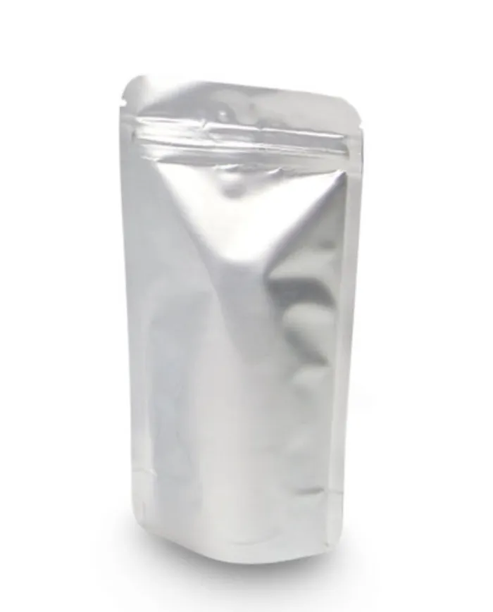 Doypack ZIP vrecká strieborné s ALU - VÝPREDAJ