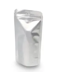 Doypack ZIP vrecká strieborné s ALU - VÝPREDAJ